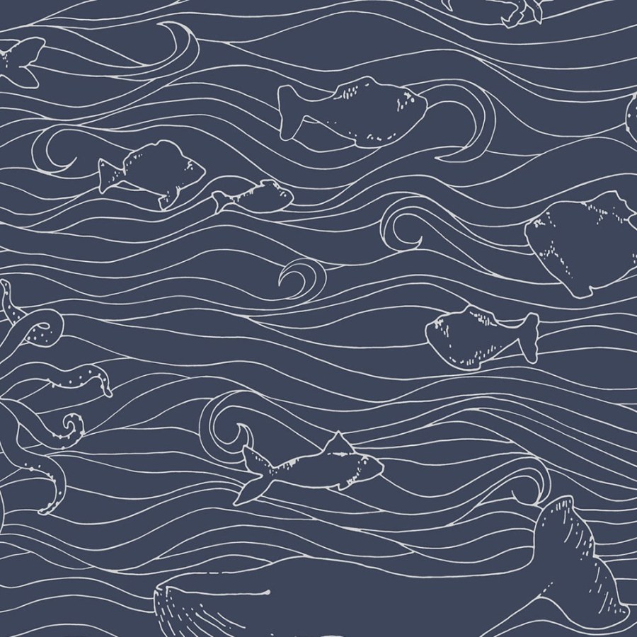 Modrá dětská vliesová tapeta na zeď , moře, 399043, Mini Me, Eijffinger - Vliesové tapety