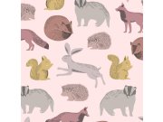 Dětská vliesová tapeta na zeď Lesní zvířátka,399052, Mini Me, Eijffinger