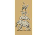 Dětská obrazová vliesová tapeta 399112, Safari Stack, 139,5 x 280 cm, Mini Me, Eijffinger