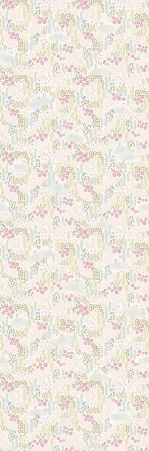 Dětská obrazová vliesová tapeta 399118, Vintage Swans, 93 x 280 cm, Mini Me, Eijffinger - Vliesové tapety