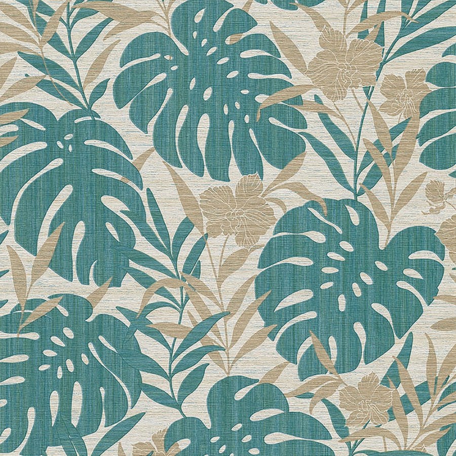 Tapety Yara - Tapety na zeď - Vliesová tapeta na zeď, Listy, monstera, orchidej, CE3109, Aurora 2022, Grandeco Vliesová tapeta na zeď, Listy, monstera, orchidej, CE3109, Aurora 2022, Grandeco - Tapety na zeď