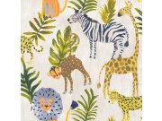 Dětská vliesová tapeta na zeď Zvířata z Afriky LO2201, Little Ones, Grandeco