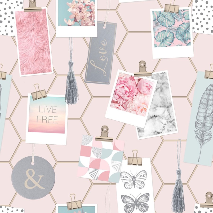 Papírová tapeta Klipy s obrázky 108137, Clip Frames Pink, Kids@Home 6, Graham & Brown Papírová tapeta Klipy s obrázky 108137, Clip Frames Pink, Kids@Home 6, Graham & Brown