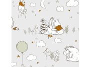 Dětská papírová tapeta, medvídek Pú, 108594, Winnie The Pooh Up, Up and Away, Kids@Home 6, Graham & Brown