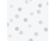 Vliesová tapeta na zeď Puntíky 108563, Dotty Polka Silver, Kids@Home 6, Graham & Brown