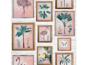 Papírová tapeta Rámované obrázky 106946, Tropical Frame, Kids@Home 6, Graham & Brown