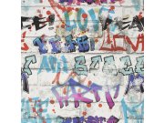 Tapety Yara Tapety na zeď - Papírová tapeta pro teenagery, Graffiti Multi, 101686, Kids@Home 6, Graham & Brown Papírová tapeta pro teenagery, Graffiti Multi, 101686, Kids@Home 6, Graham & Brown