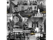 Papírová tapeta teenager New York 102514, E54409 Old Friends II, Vavex