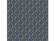 Luxusní modrá vliesová tapeta s látkovou texturou FT221227, Fabric Touch, Design ID