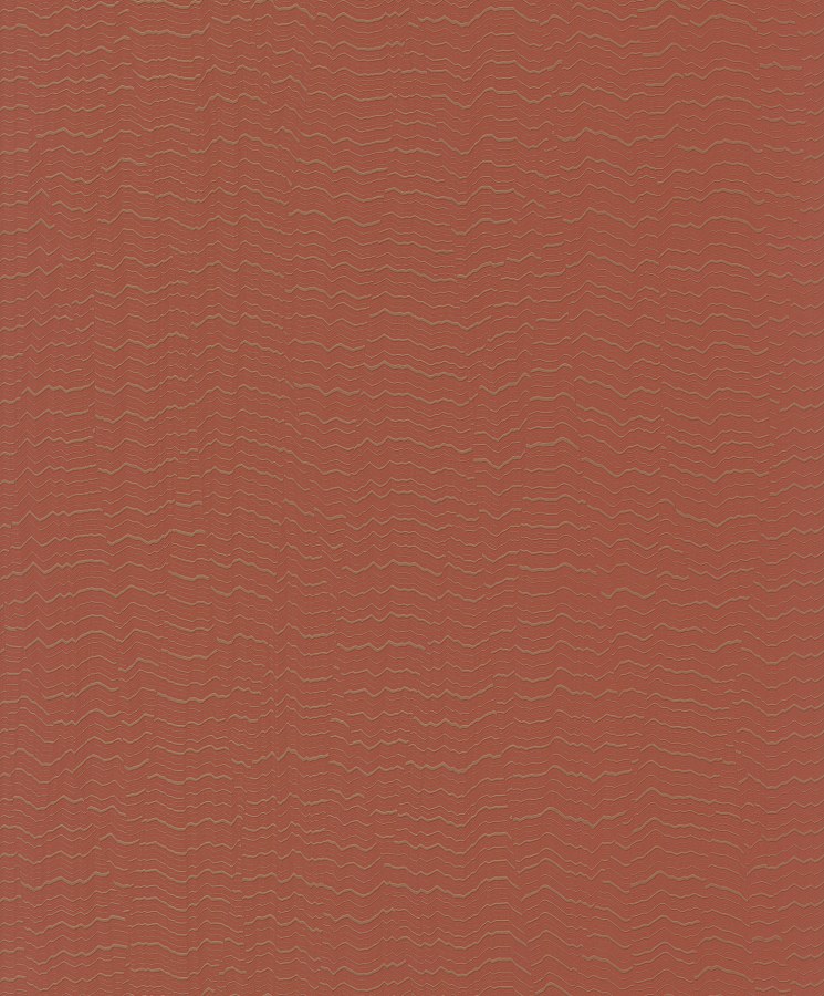 Cihlově červená vliesová tapeta na zeď, vlnky, BZ3409, Belize, Grandeco - Vliesové tapety