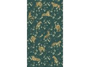 Zelená vliesová obrazová tapeta na zeď, šelmy, květiny, 333553, Festival, Eijffinger