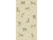 Tapety Yara Tapety dle materiálu Vliesové tapety - Béžová vliesová obrazová tapeta na zeď, šelmy, květiny, 333552, Festival, Eijffinger Béžová vliesová obrazová tapeta na zeď, šelmy, květiny, 333552, Festival, Eijffinger