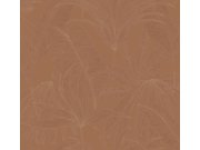 Hnědá vliesová tapeta s metalickými listy, 333516, Festival, Eijffinger Tapety Yara - Eijffinger