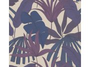 Modro-fialová vliesová tapeta s listy, 333504, Festival, Eijffinger