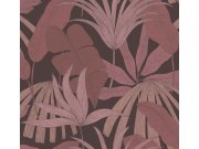 Fialová vliesová tapeta s listy, 333503, Festival, Eijffinger