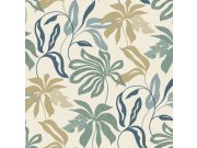 Krémová vliesová tapeta s listy, UR3410, Universe 4, Grandeco Tapety Yara - Grandeco