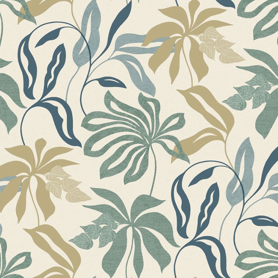 Krémová vliesová tapeta s listy, UR3410, Universe 4, Grandeco - Vliesové tapety