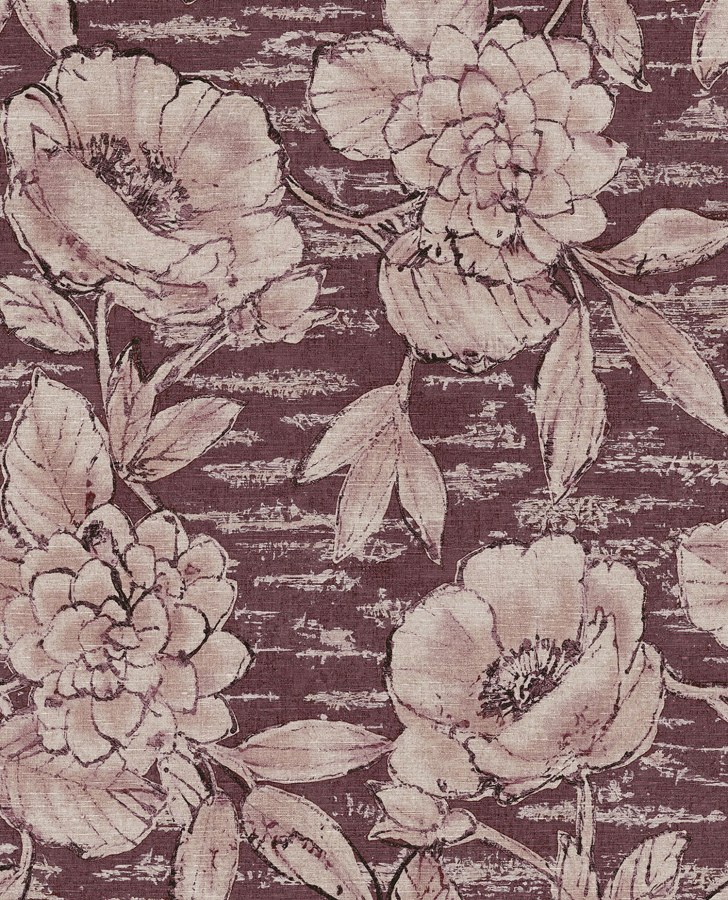 Luxusní fialová vliesová tapeta s květinami, 333415, Emerald, Eijffinger - Vliesové tapety