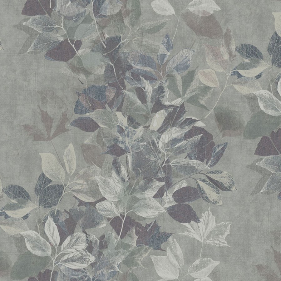 Zelená vliesová tapeta s listy, TI2005, Time 2025, Grandeco - Vliesové tapety