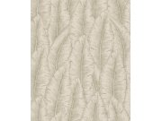 Zeleno-krémová vliesová tapeta s listy, CU3203, Cumaru, Grandeco