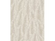 Bílo-krémová vliesová tapeta s listy, CU3201, Cumaru, Grandeco