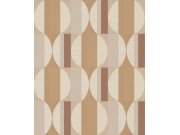 Tapety Yara Grandeco - Hnědo-béžová vliesová geometrická tapeta na zeď, CU3105, Cumaru, Grandeco Hnědo-béžová vliesová geometrická tapeta na zeď, CU3105, Cumaru, Grandeco