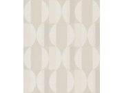 Krémová vliesová geometrická tapeta na zeď, CU3101, Cumaru, Grandeco