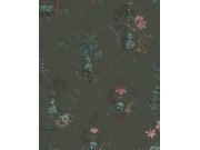 Zelená vliesová tapeta s květinami a pávy, 333144 Pip Studio 6, Eijffinger