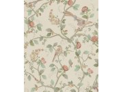 Béžová vliesová tapeta s větvičkami a ptáčky, 333120 Pip Studio 6, Eijffinger