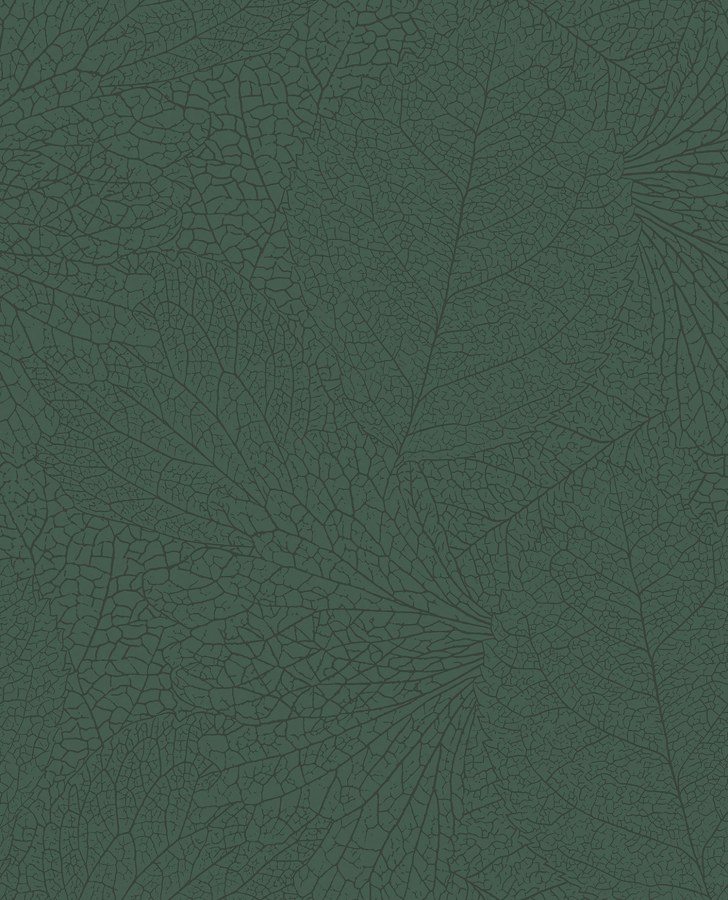 Zelená vliesová tapeta na zeď, metalické listy, 324044, Embrace, Eijffinger