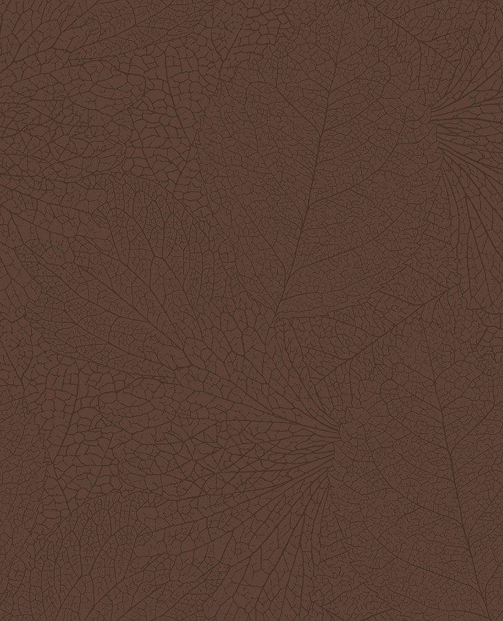 Hnědá vliesová tapeta s metalickými listy, 324042, Embrace, Eijffinger - Vliesové tapety