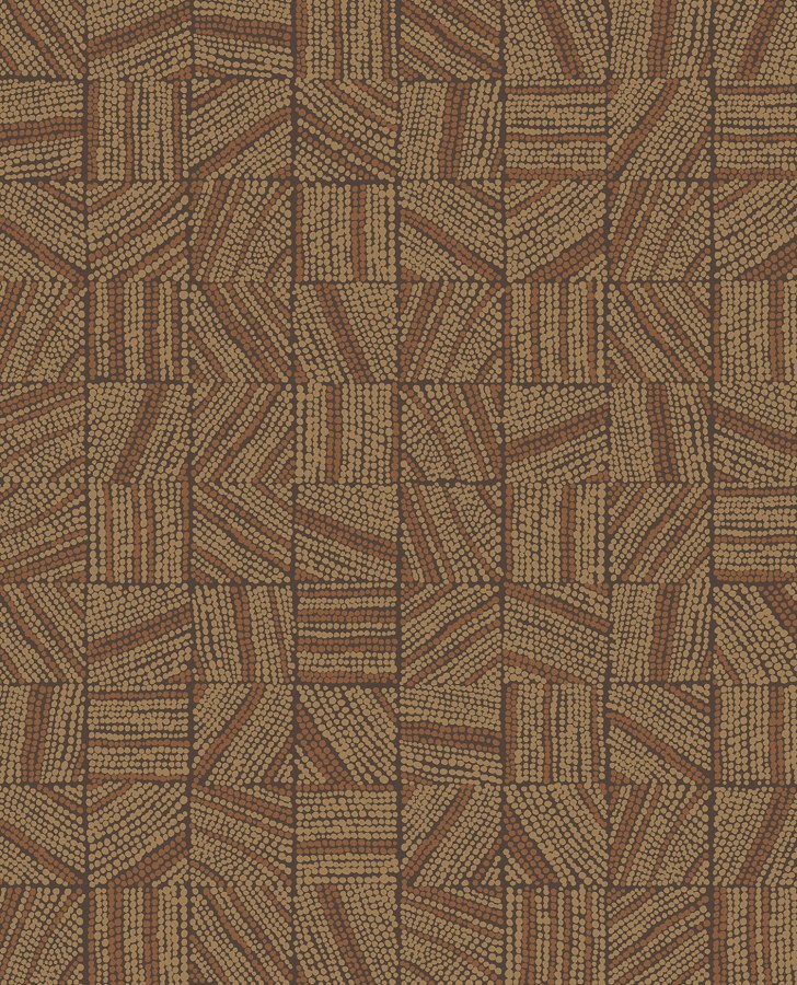 Tapety Yara - Tapety dle materiálu - Vliesové tapety - Hnědá vliesová tapeta na zeď, mozaika, 324031, Embrace, Eijffinger Hnědá vliesová tapeta na zeď, mozaika, 324031, Embrace, Eijffinger - Vliesové tapety