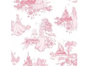 VÝPRODEJ Dětská papírová tapeta Disney Princezny 70-233, Princess Pink Toile, Kids@Home 6, Graham & Brown