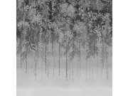 Šedá vliesová obrazová tapeta s listy, 120413FXST, Wiltshire Meadow, Clarissa Hulse