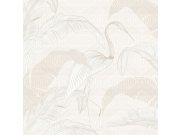 Luxusní vliesová fototapeta na zeď, hnědo-béžová, ibis, listy, Z30371, Casa 8, Trussardi 