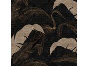 Luxusní vliesová fototapeta na zeď, hnědo-béžová, ibis, listy, Z30370, Casa 8, Trussardi 