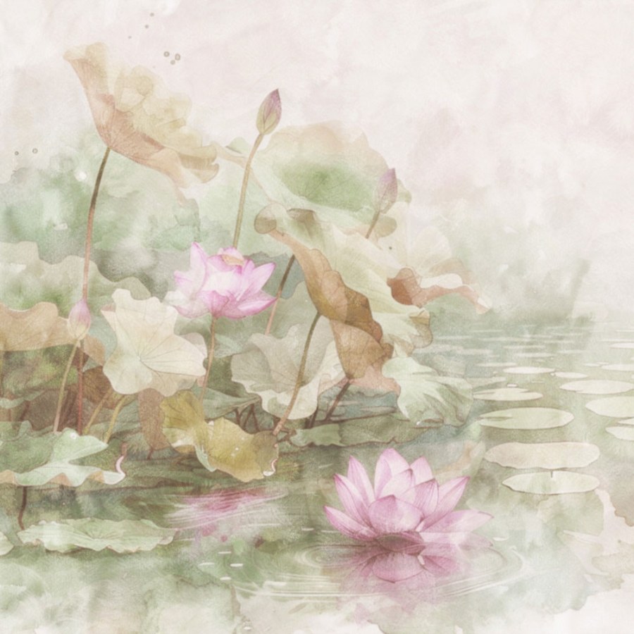 Luxusní vliesová fototapeta na zeď, lekníny, Z30368, Casa 8, Trussardi - Vliesové tapety