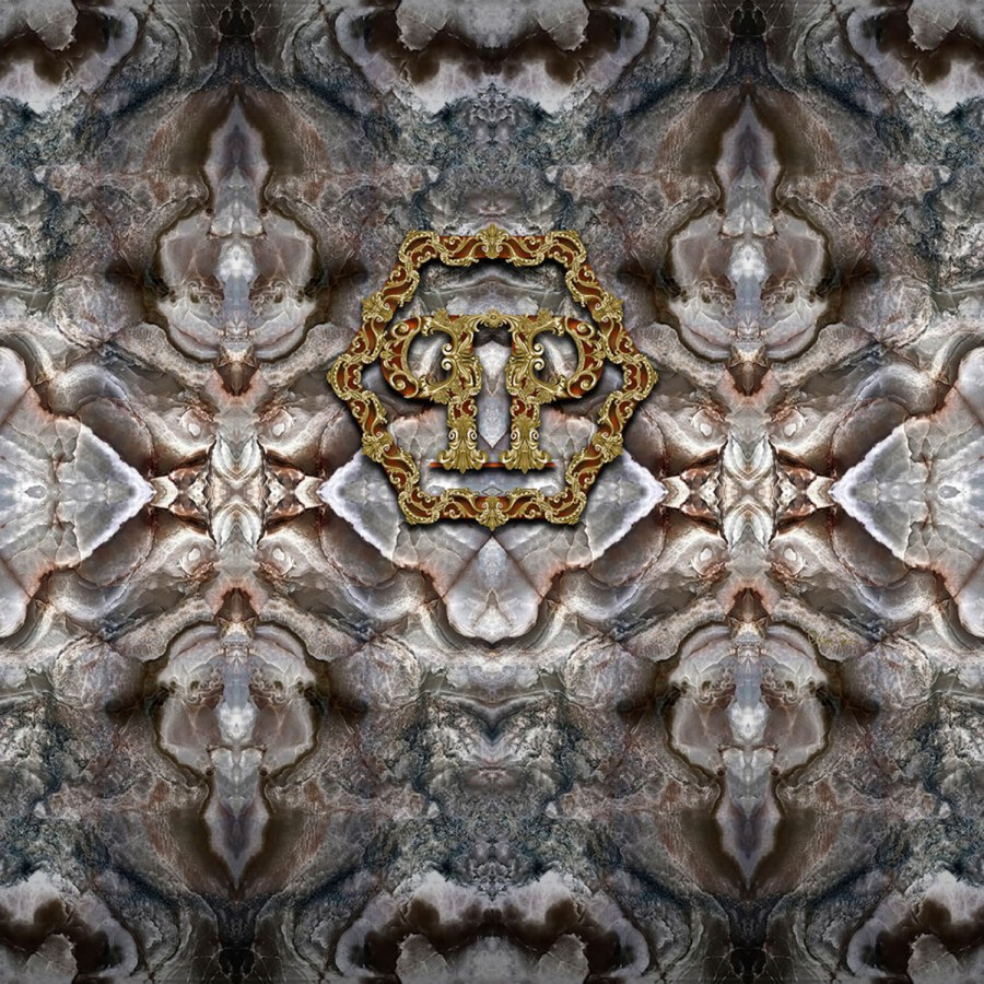 Šedo-hnědá abstraktní obrazová vliesová tapeta Z80077 Philipp Plein, Zambaiti Parati - Vliesové tapety