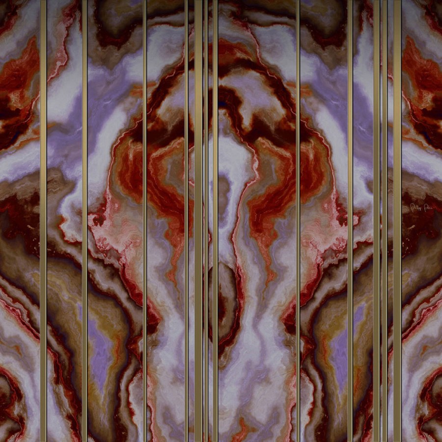 Obrazová vliesová tapeta achát s metalickými pruhy Z8086 Philipp Plein, Zambaiti Parati - Vliesové tapety