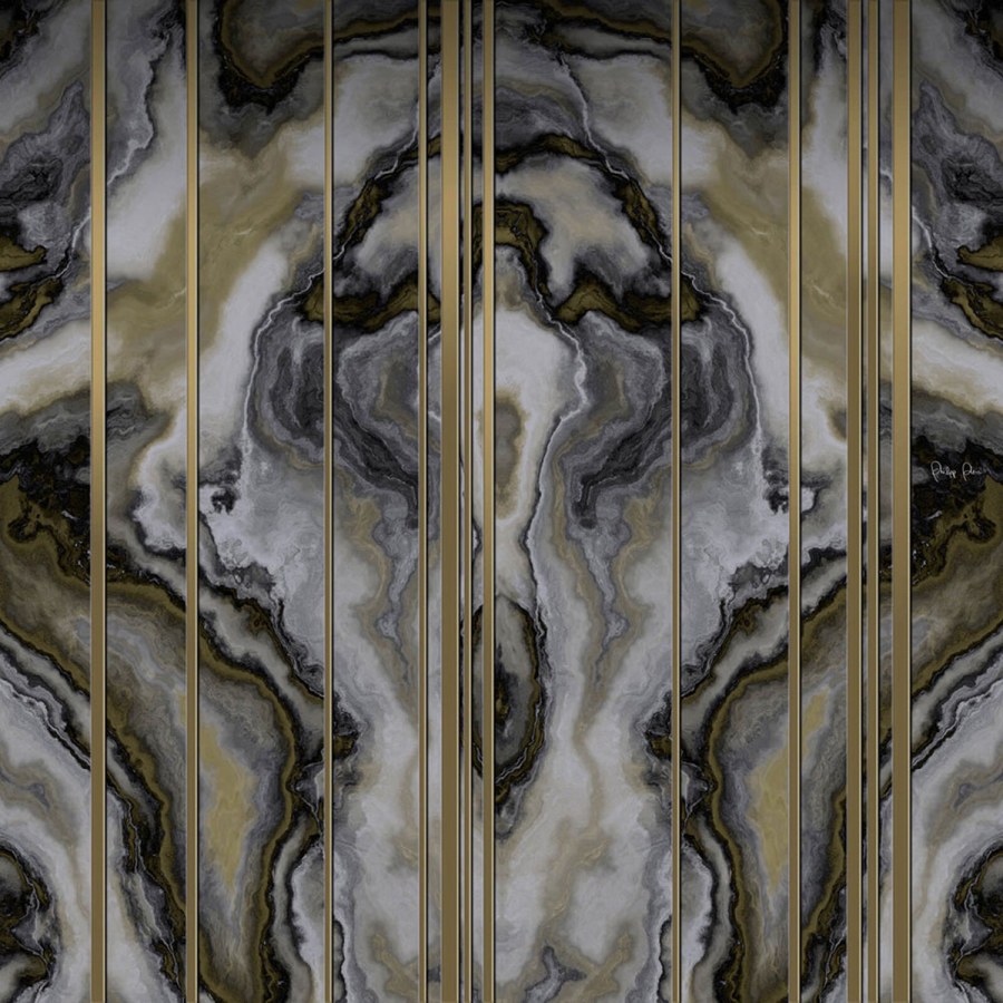 Obrazová vliesová tapeta achát s metalickými pruhy Z8084 Philipp Plein, Zambaiti Parati - Vliesové tapety