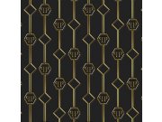 Černá geometrická obrazová vliesová tapeta Z8093 Philipp Plein, Zambaiti Parati