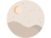 Béžová vliesová kruhová tapeta znamení zvěrokruhu Beran, 323119, Explore, Eijffinger, průměr 115 cm