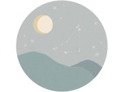 Modrá vliesová kruhová tapeta znamení zvěrokruhu Kozoroh, 323112, Explore, Eijffinger, průměr 115 cm Tapety Yara - Eijffinger