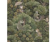 Vliesová tapeta na zeď, zelená, listy, opičky, 142310, Jaipur, Graham Brown Premium Tapety Yara - Graham & Brown Premium