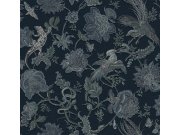 Vliesová tapeta na zeď, modrá, květiny, zvířata, 143236, Jaipur, Graham Brown Premium