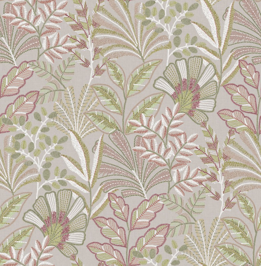 Vliesová tapeta na zeď, béžovo-růžová, listy, 142323, Jaipur, Graham Brown Premium - Graham & Brown Premium
