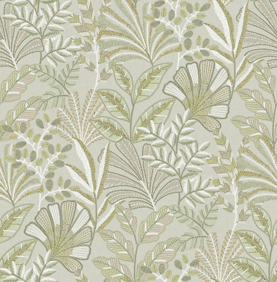 Vliesová tapeta na zeď, zelená, listy, 142321, Jaipur, Graham Brown Premium - Graham & Brown Premium