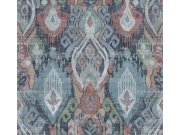 Vliesová tapeta na zeď, modrá, etno vzory, 142306, Jaipur, Graham Brown Premium