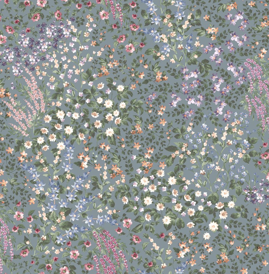 Vliesová tapeta na zeď, modrá, květiny, 142358, Allurium, Graham Brown Premium - Graham & Brown Premium