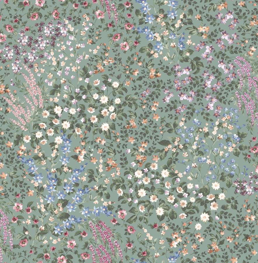 Vliesová tapeta na zeď, zelená, květiny, 142352, Allurium, Graham Brown Premium